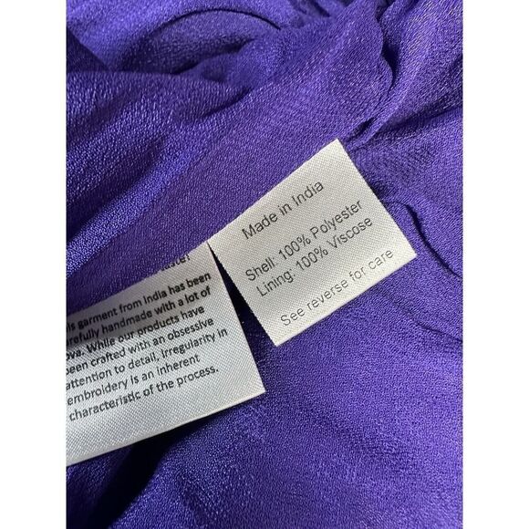 NWT Rococo Sand Cassi Long Sleeve Midi Dress Cut Out Purple Small - Picture 11 of 12